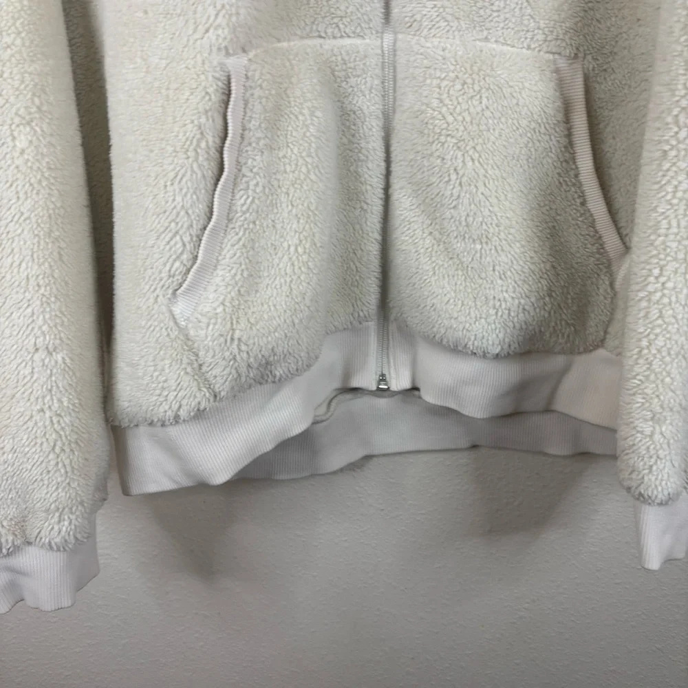 Eddie Bauer Sherpa Fleece Jacket Sz XL White Full Zip Pockets Very Warm - Picture 5 of 9